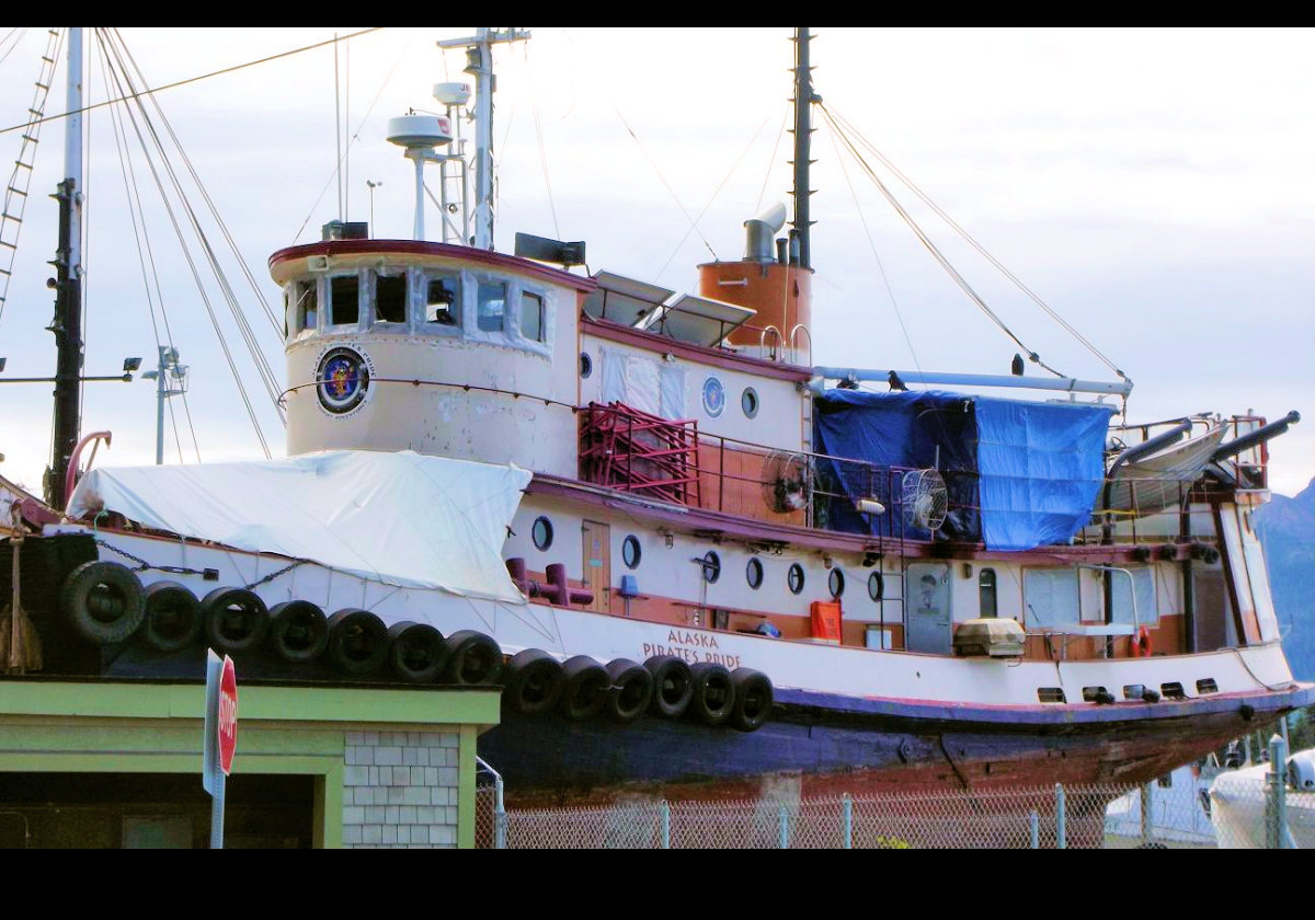 The Alaska Pirates Pride is a 1927 Tug Steamboat, now diesel powered. Originally a Tug, she was used later as an adventure boat. Recently, she was refurbished, & is available for charter - click the image to find out more. She sleeps 8 in 4 cabins.  