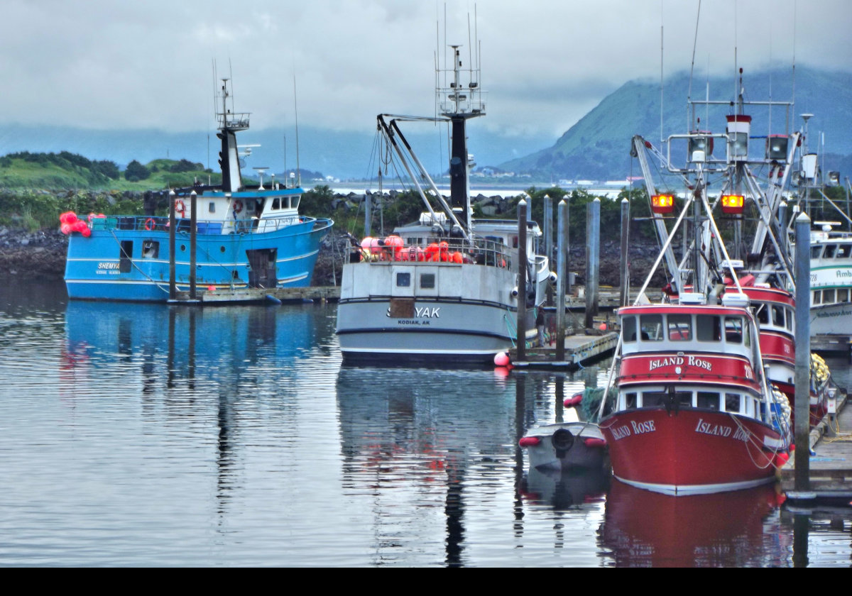 Several commercial fishing boats.