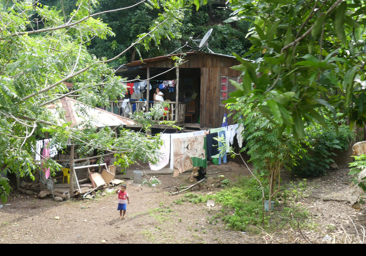 Pictures taken while on a train ride to Mata de Limón. Most of the people you see are Nicaraguan refugees who have fled to Costa Rica.