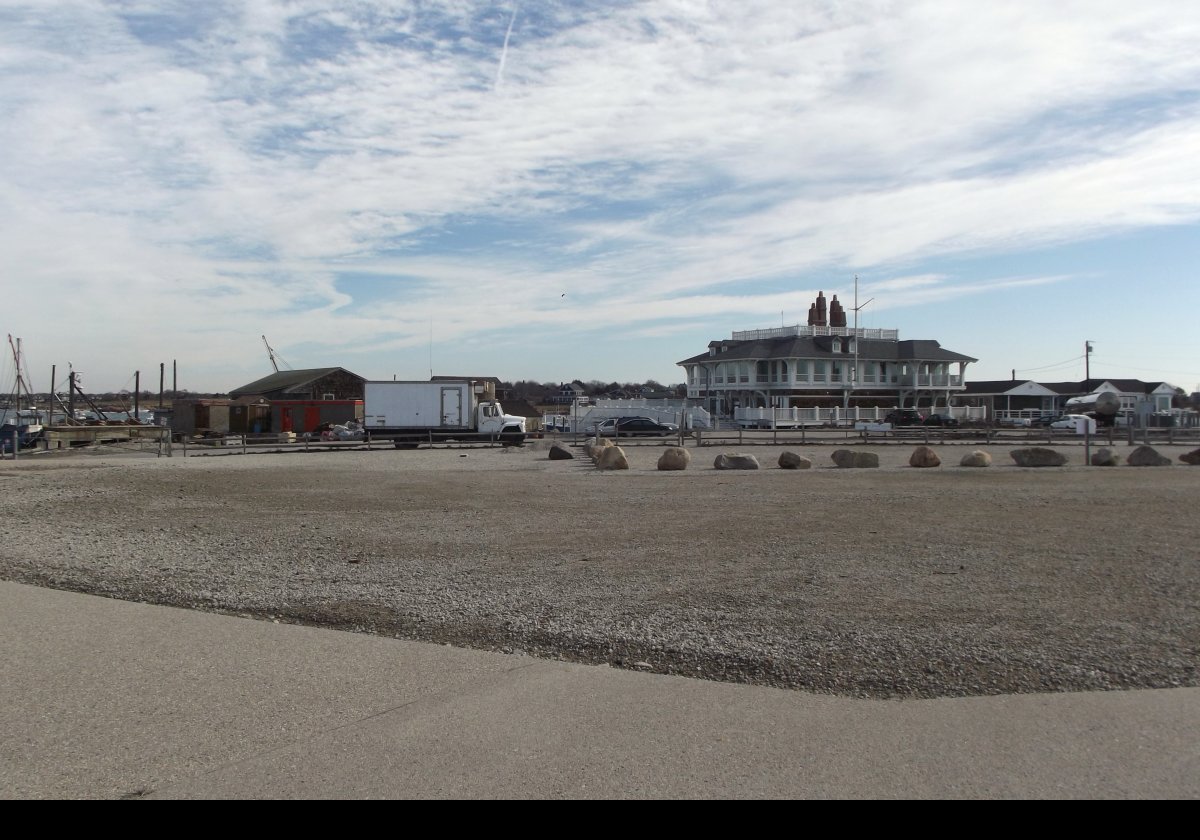 The Saknnet Point Club building in Little Compton. The pictures of the lighthouse were taken from around this point.