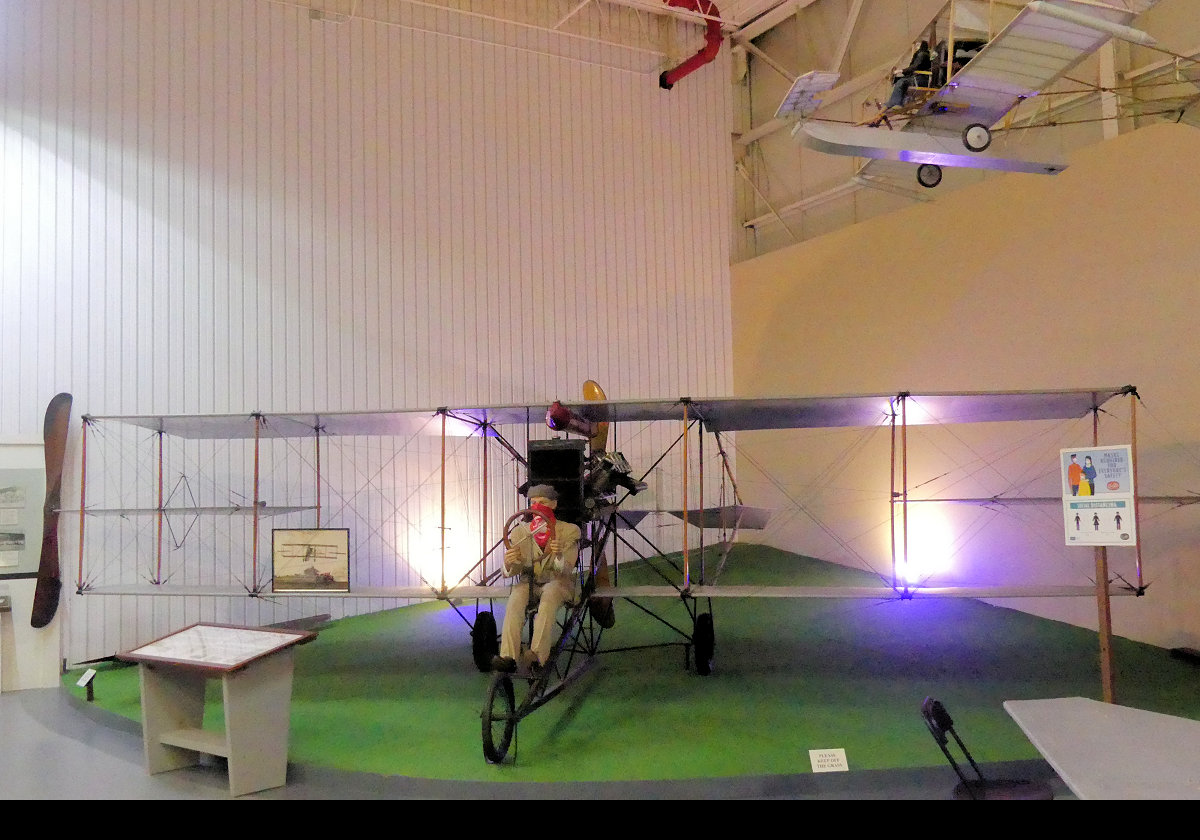 Cutiss "Headless" Pusher 1912.  It has been said that the "Headless" design came about by accident in 1911 when the damaged forward flying surfaces were removed from a standard airframe. It proved to be a beneficial as flight characteristics were substantially improved.  The "Headless" Pusher was a significant advance for aircraft design in America at the time.