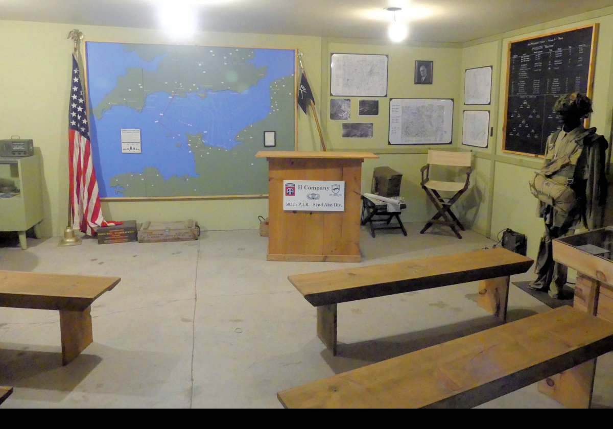 The briefing room. This is where pilots and crew would get their instructions.