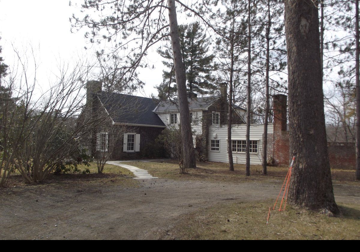 Eleanor moved out of the Stone Cottage and used the Val-Kill Industries building after she had it rebuilt in 1936. Following FDR's death in 1945, she lived there full time.
