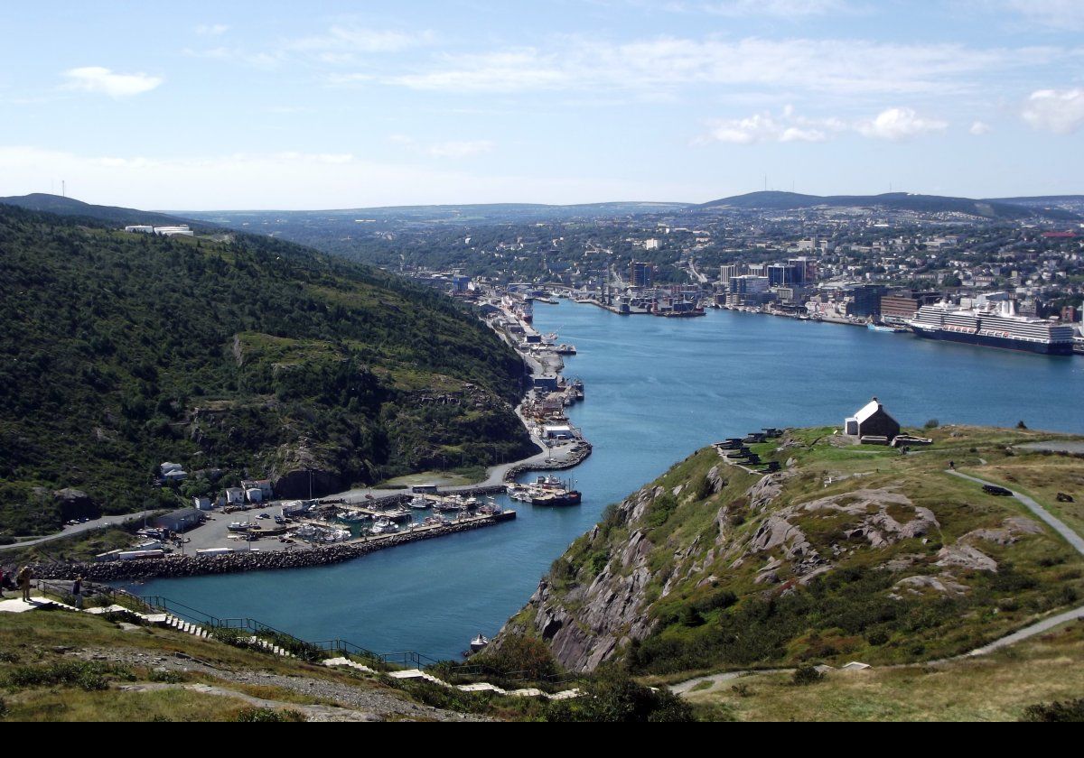 Surveying St John's from Signal Hill. It was at the Battle of Signal Hill in 1762 that the French surrendered to the British, giving up St John’s. The British commander, Lt. Colonel William Amherst, renamed the hill from its old name "The Lookout" to "Signal Hill".