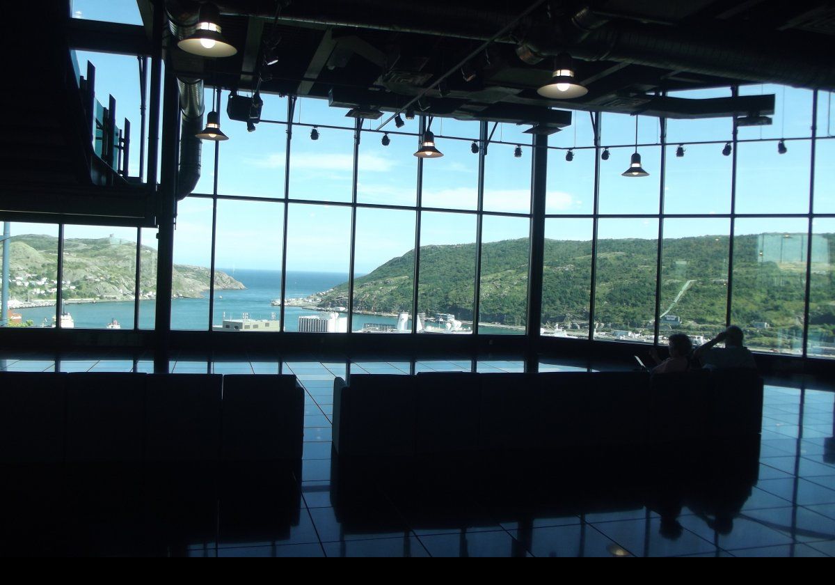 The view from one of the seating areas inside The Rooms.