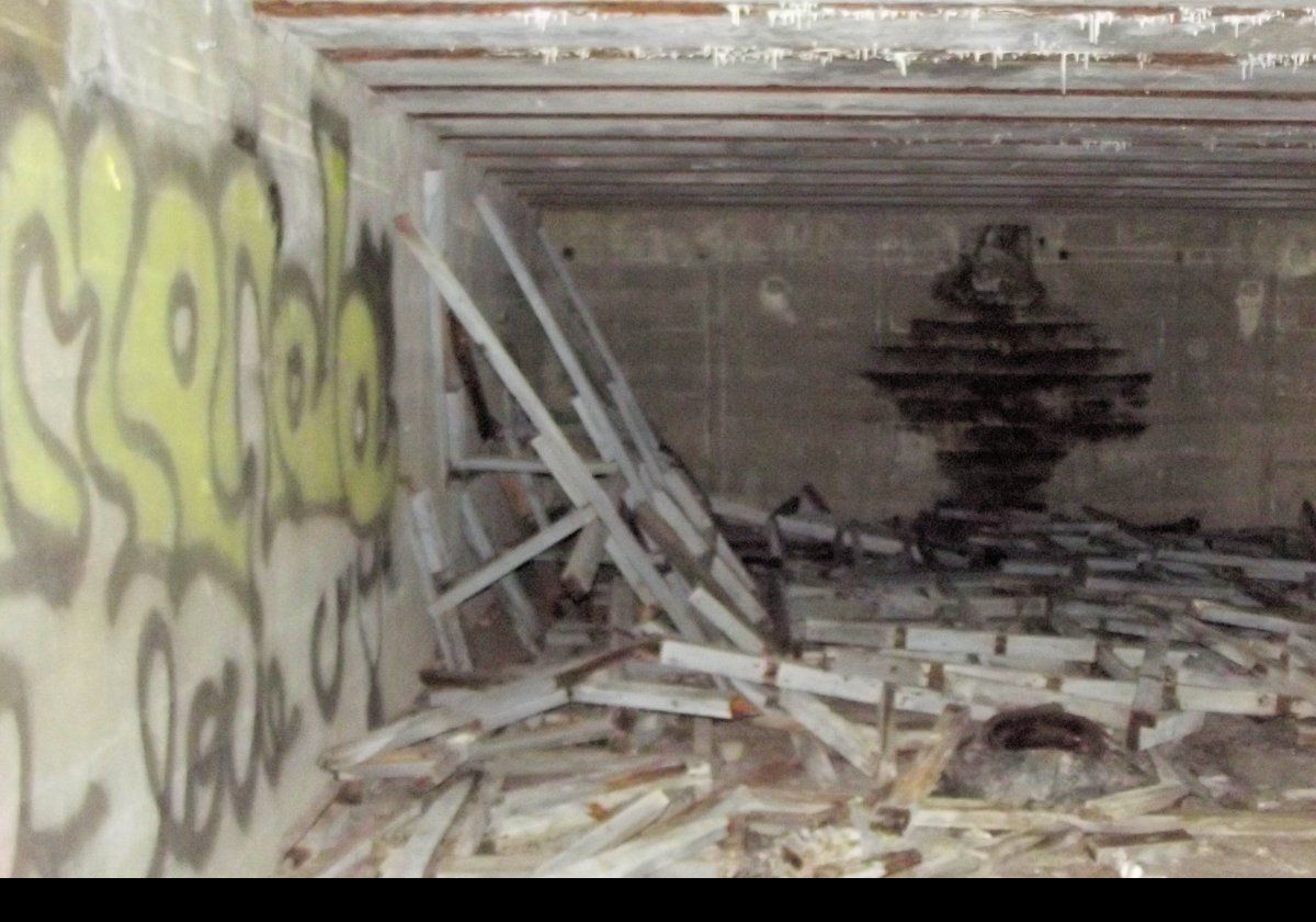 This, and the next three pictures, show some of the underground areas. Sadly, they have suffered from vandalism and neglect
