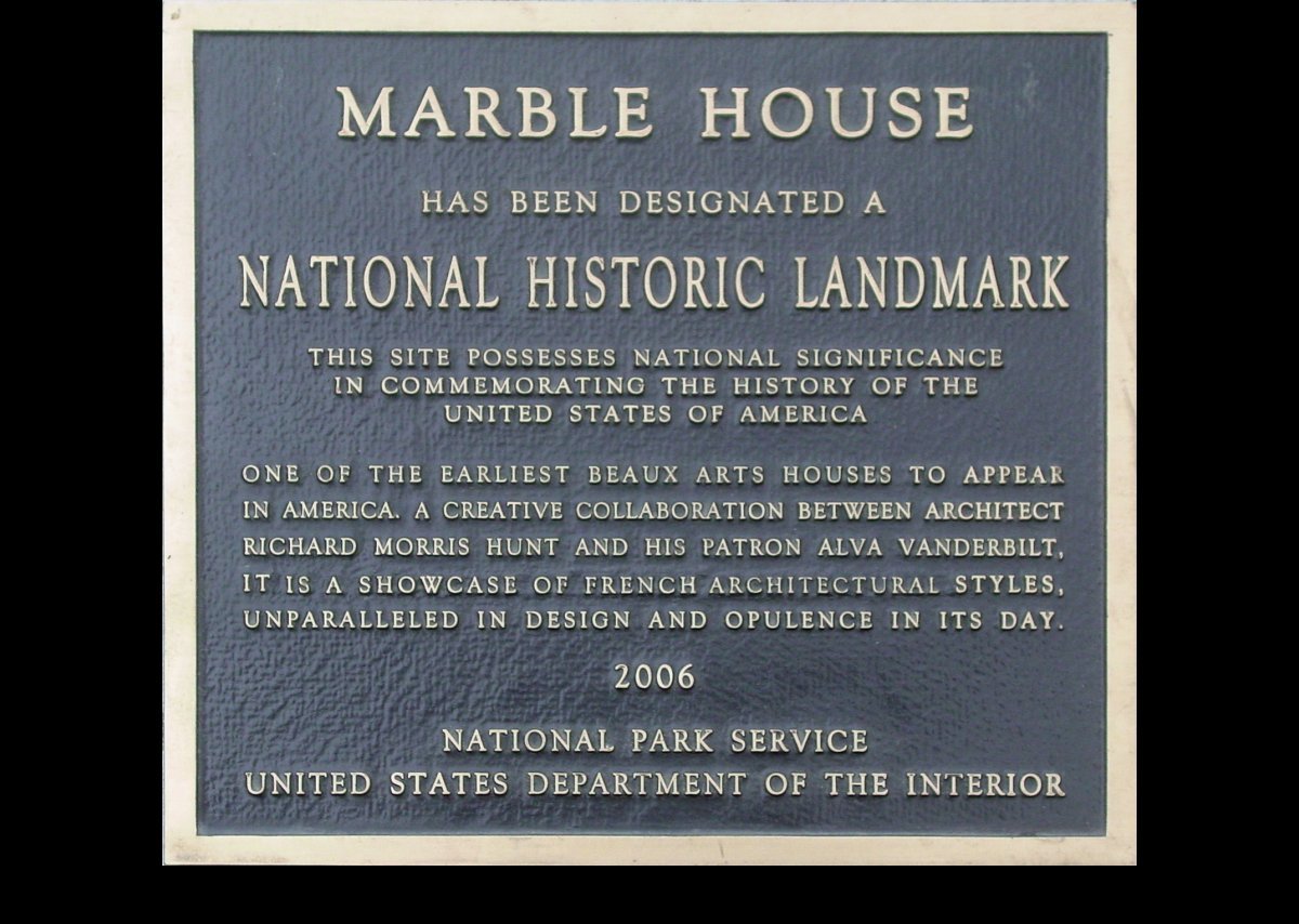 This is the Marble House, completed in 1892 for William Vanderbilt, the grandson of Commodore Cornelius Vanderbilt. It was designed by the architect Richard Morris Hunt, who was the first American architect to have studies at the Ecole des Beaux-Arts (from 1846 to 1855). At that time, It cost $11 million to build, equivalent to nearly $250 million today, and two thirds of the cost was for nearly 500,000 cubic feet of marble. I have read many times that it was inspired by the Petit Trianon at Versailles, but I do not see much resemblance between the two.